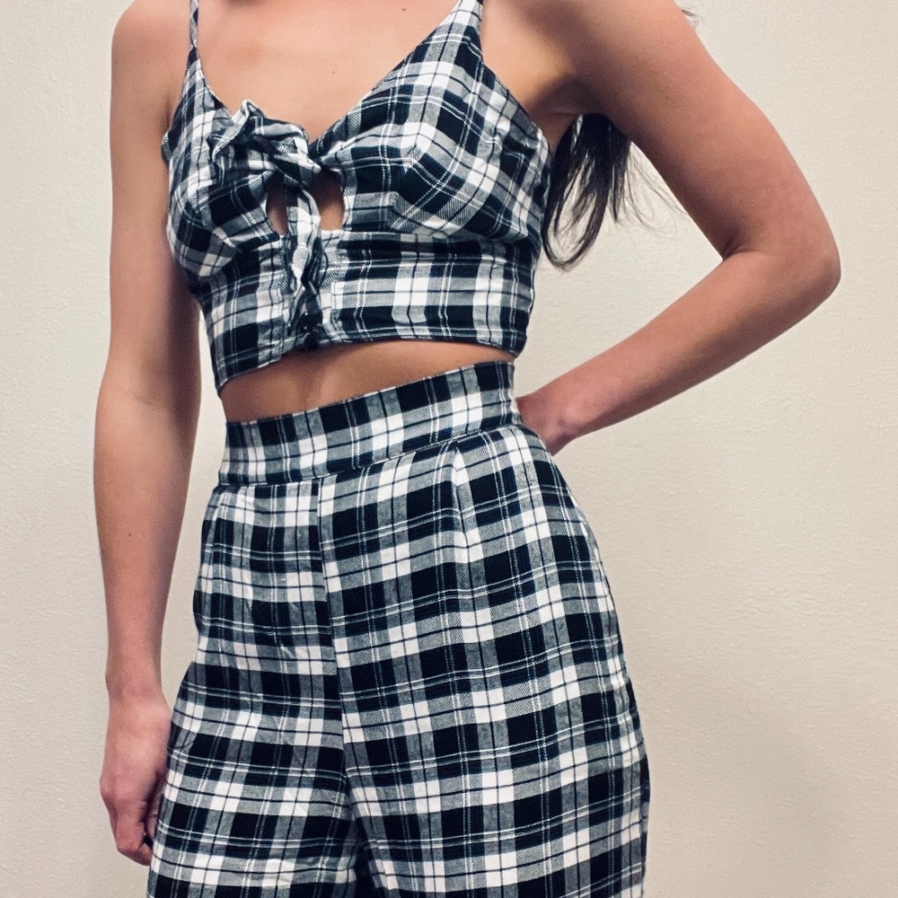 Free People / Delacy Los Angeles Plaid Matching Set